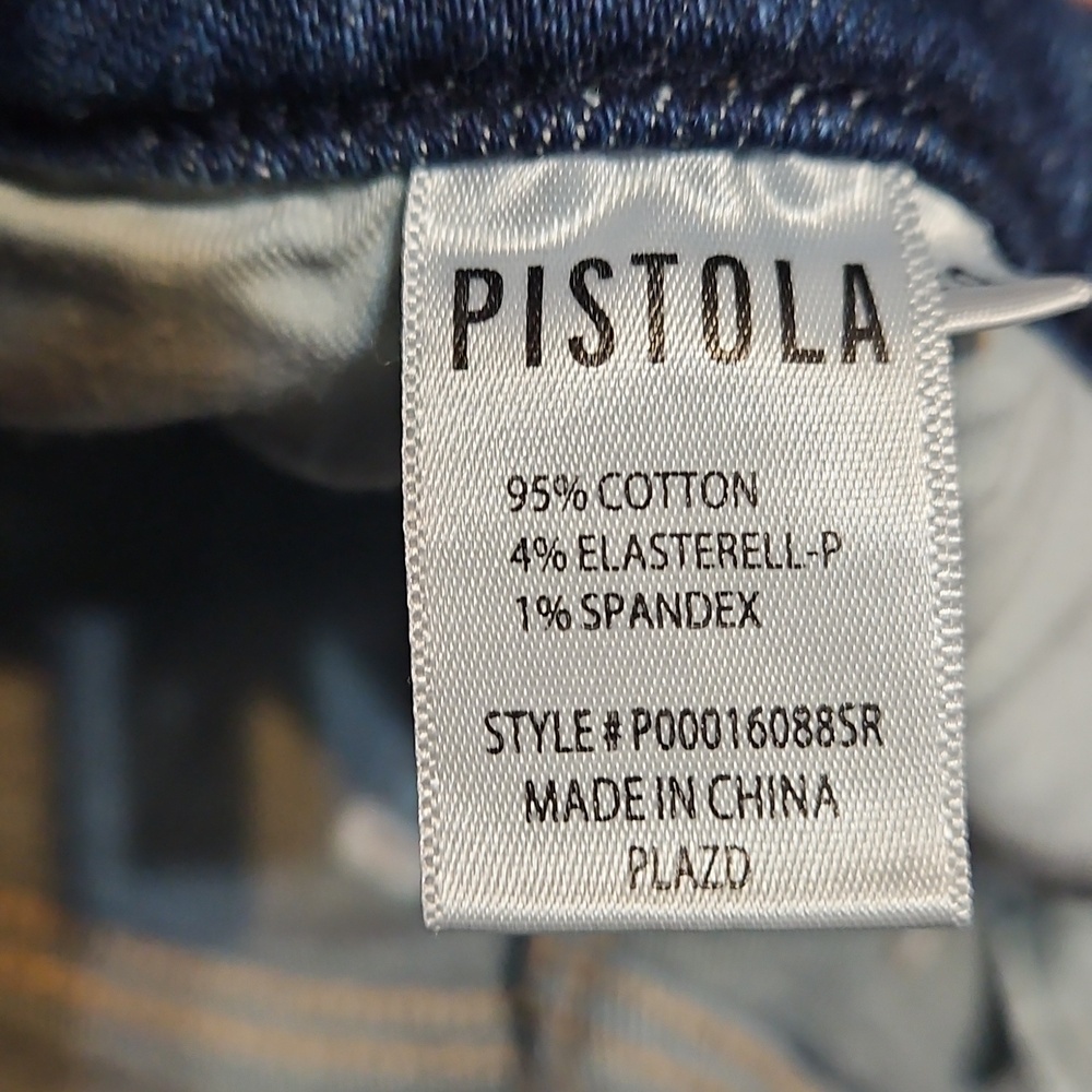 Pistola High-Rise Kick Flare Cropped Distressed Denim Jeans - Picture 11 of 11